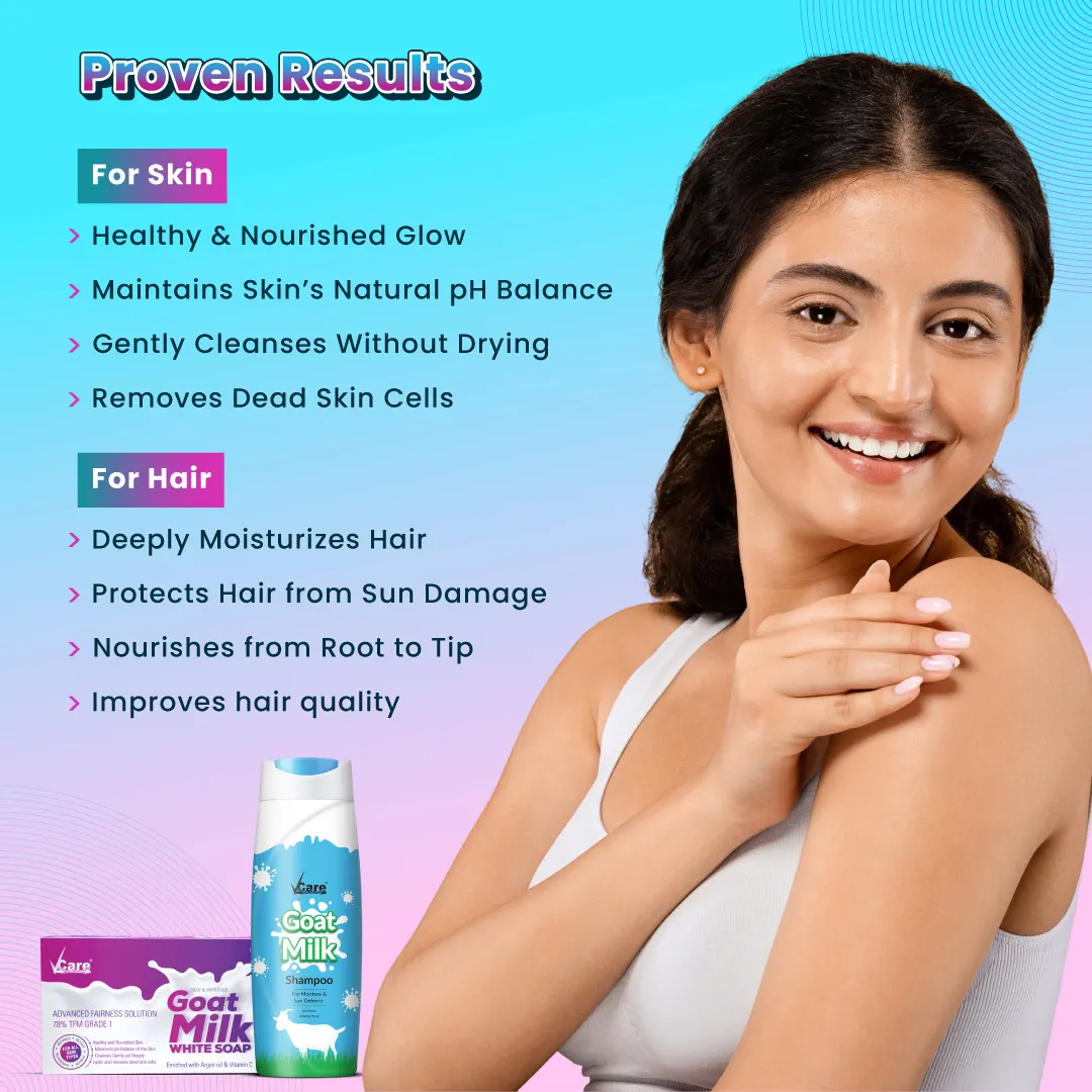 Nourishing goat milk duo for skin and hair